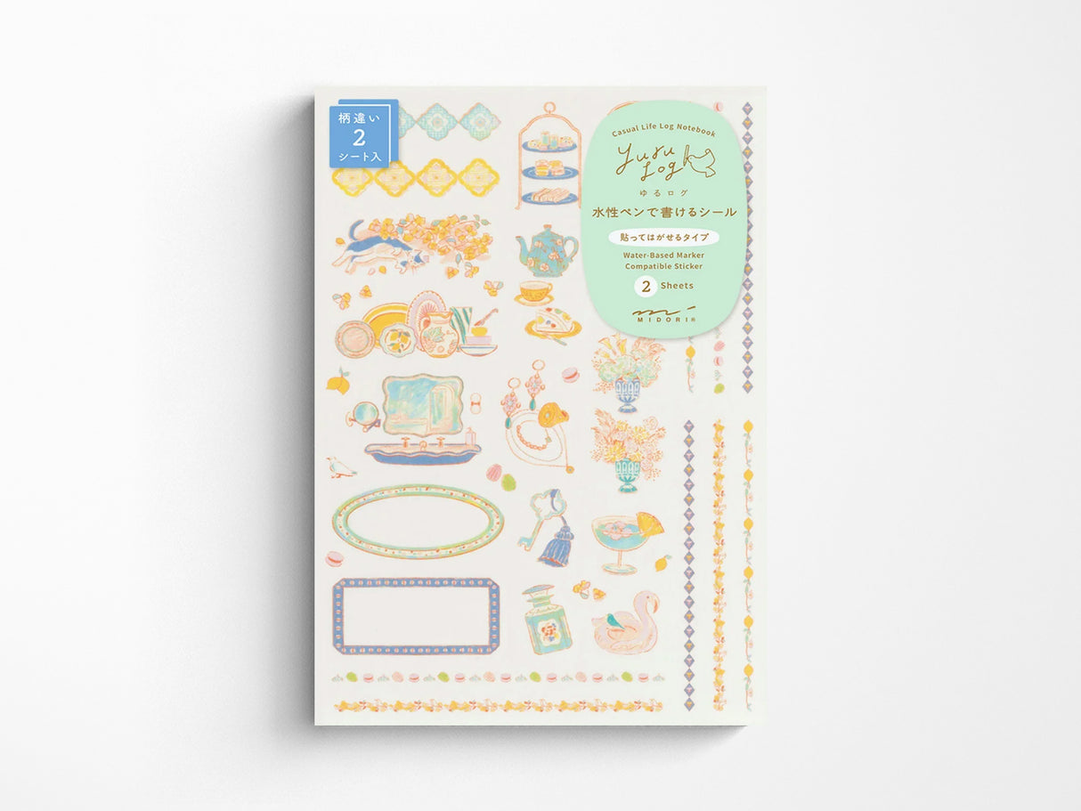 Midori Yuru Log Sticker 2 Sheets - Travel & Hotel