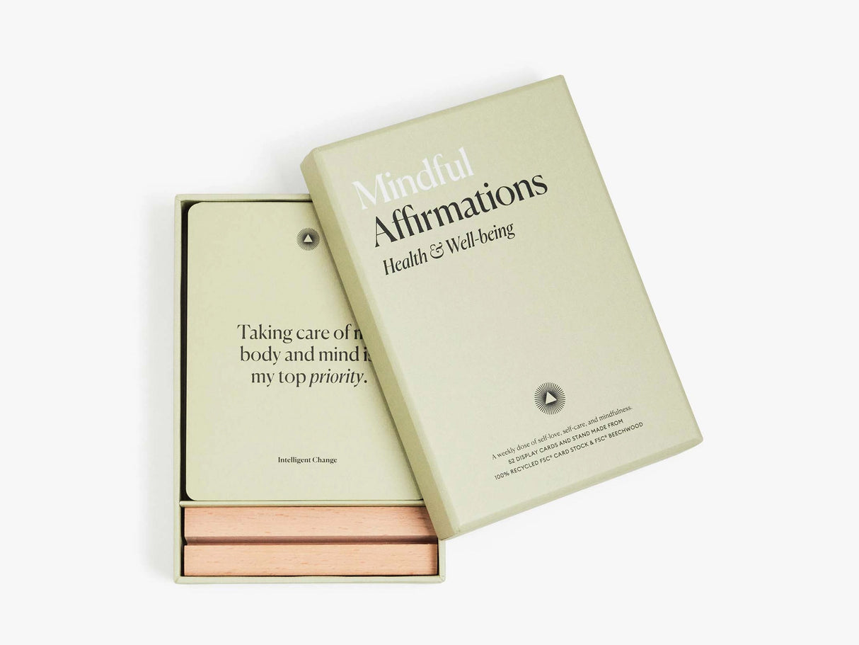 Mindful Affirmations Display Card Deck - Health and Well-being