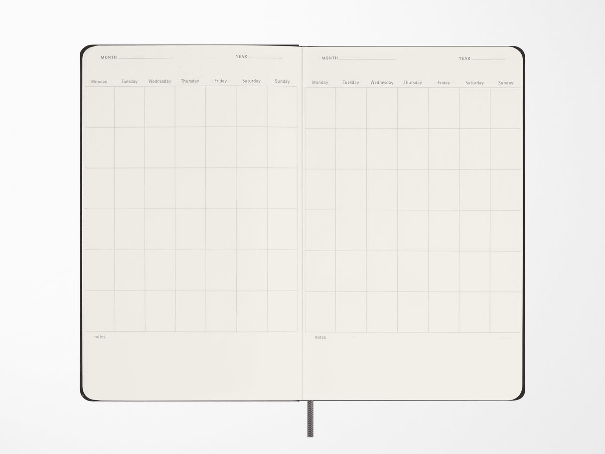 Moleskine 12 Month Weekly UNDATED Planner - BLACK Hardcover