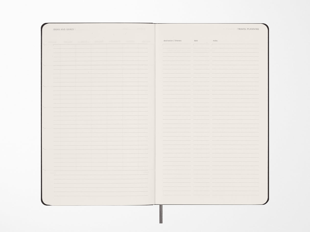 Moleskine 12 Month Weekly UNDATED Planner - BLACK Hardcover