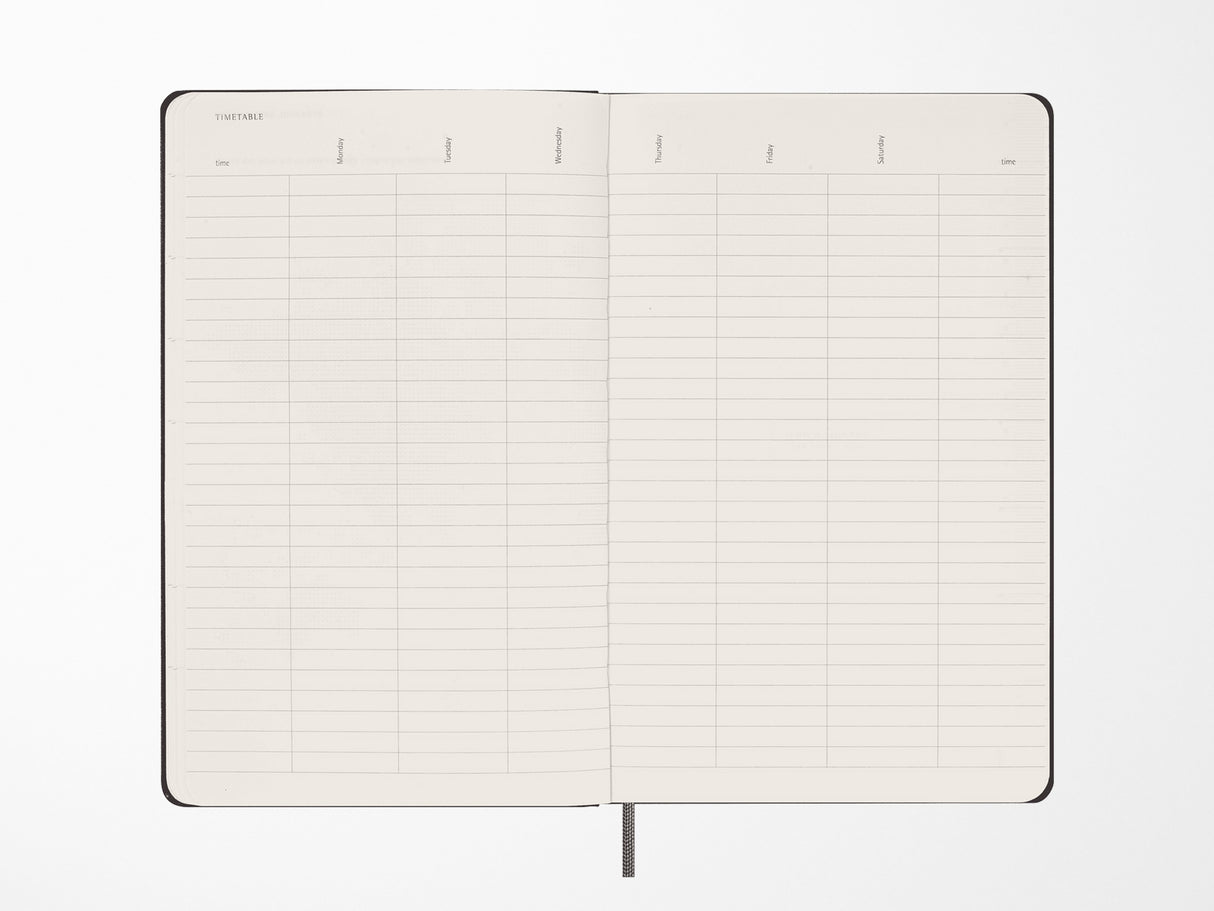 Moleskine 12 Month Weekly UNDATED Planner - BLACK Hardcover