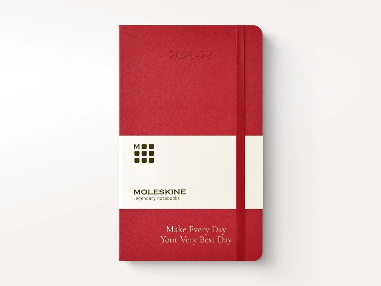 Moleskine 18 Month 2026-2027 Weekly Planner - Scarlet Red Soft Cover