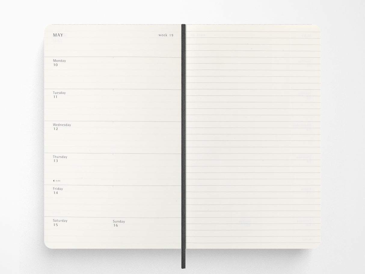 Moleskine 2027 Weekly Planner - Black Soft Cover