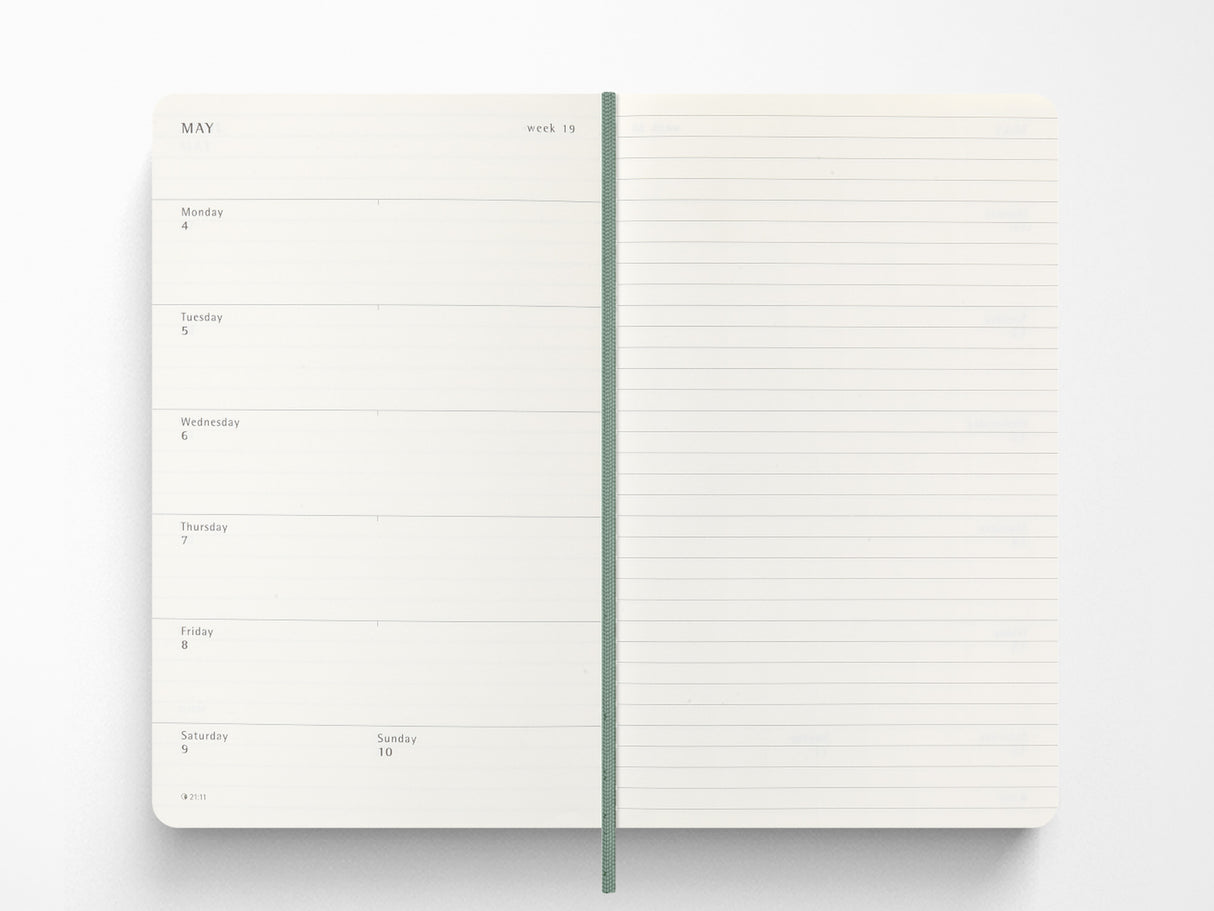 Moleskine 2027 Weekly Planner - Sage Green Hardcover