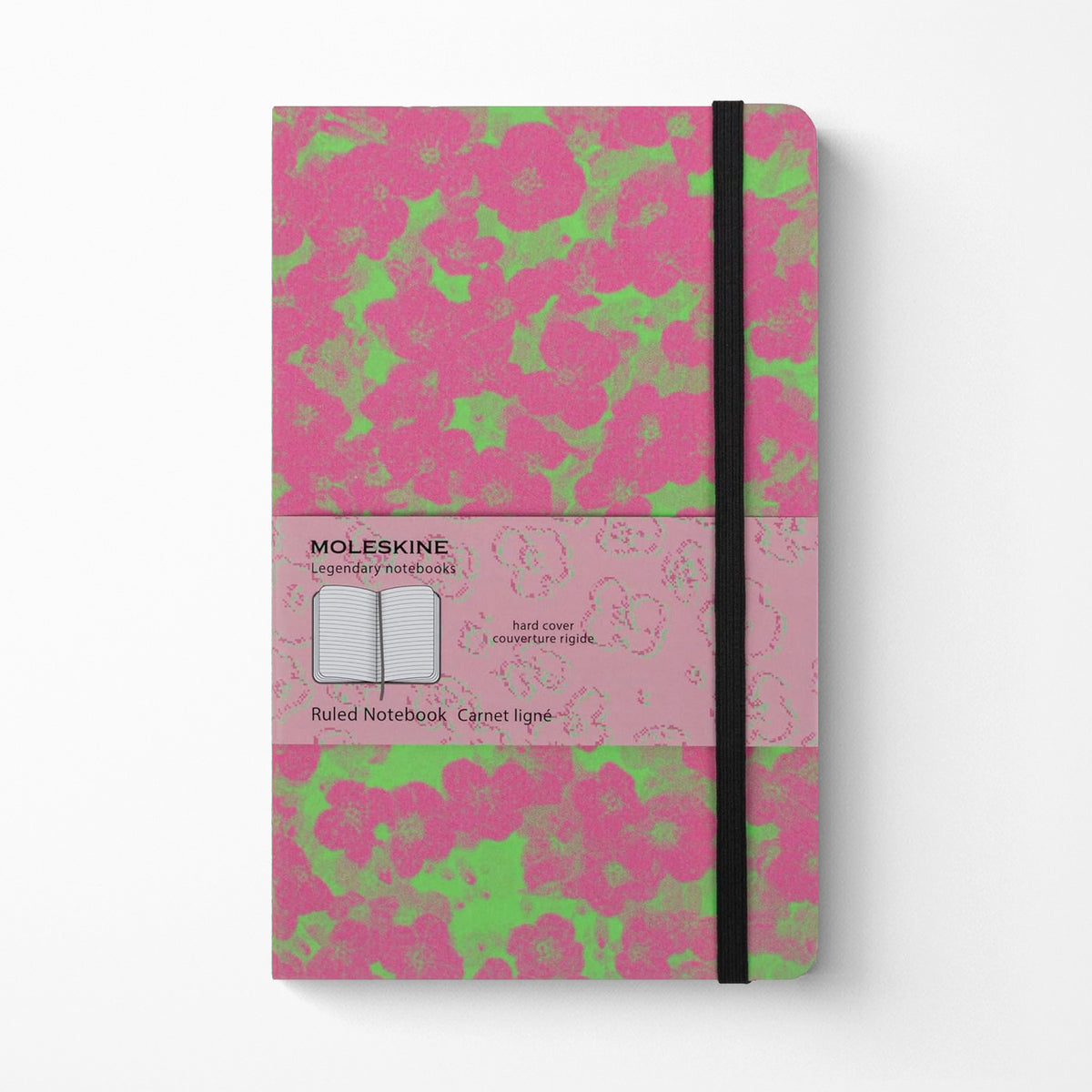 Moleskine Fluorescent Floral Limited Edition Notebook Pink & Green