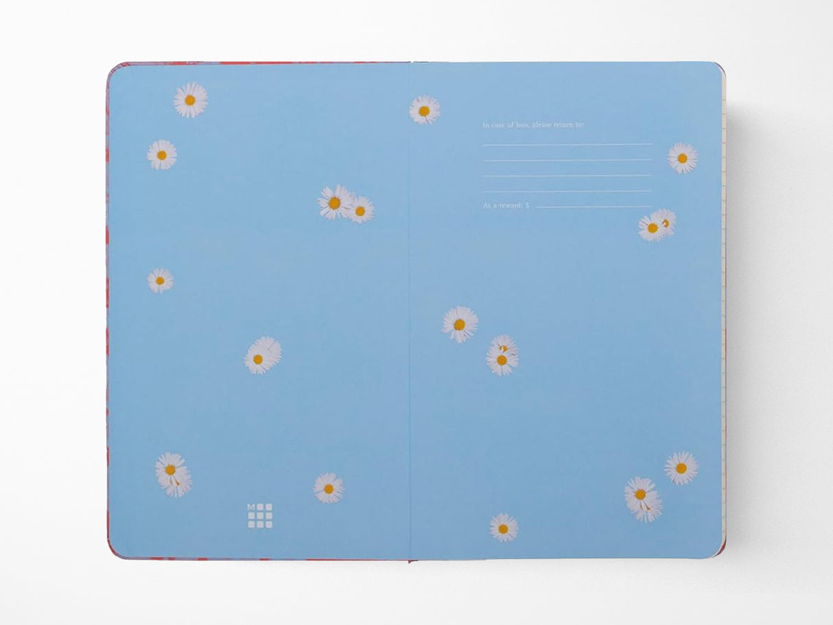 Moleskine Fluorescent Floral Limited Edition Notebook - Red & Lavender