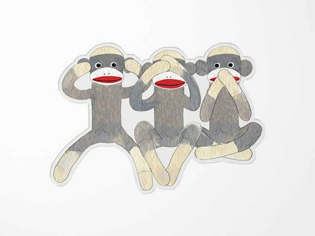 Monkey Business Vinyl Sticker