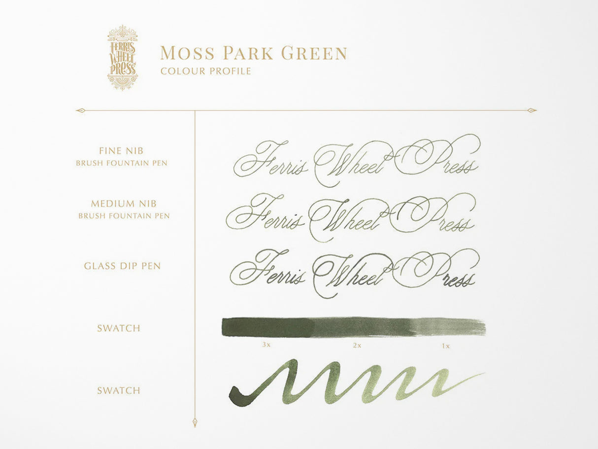 Moss Park Green Fountain Pen Ink