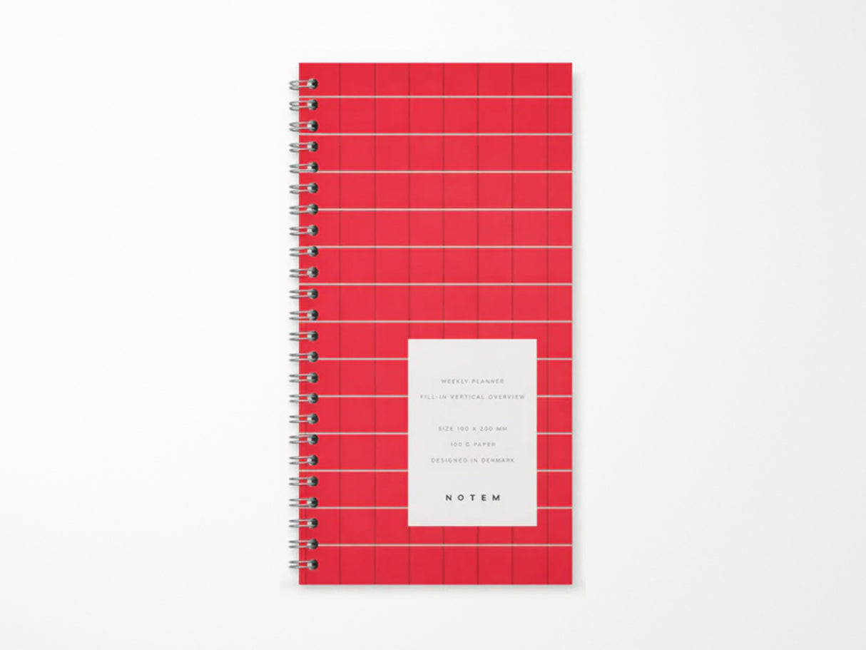 NEW! Notem LUCA Weekly Planner - Red Check