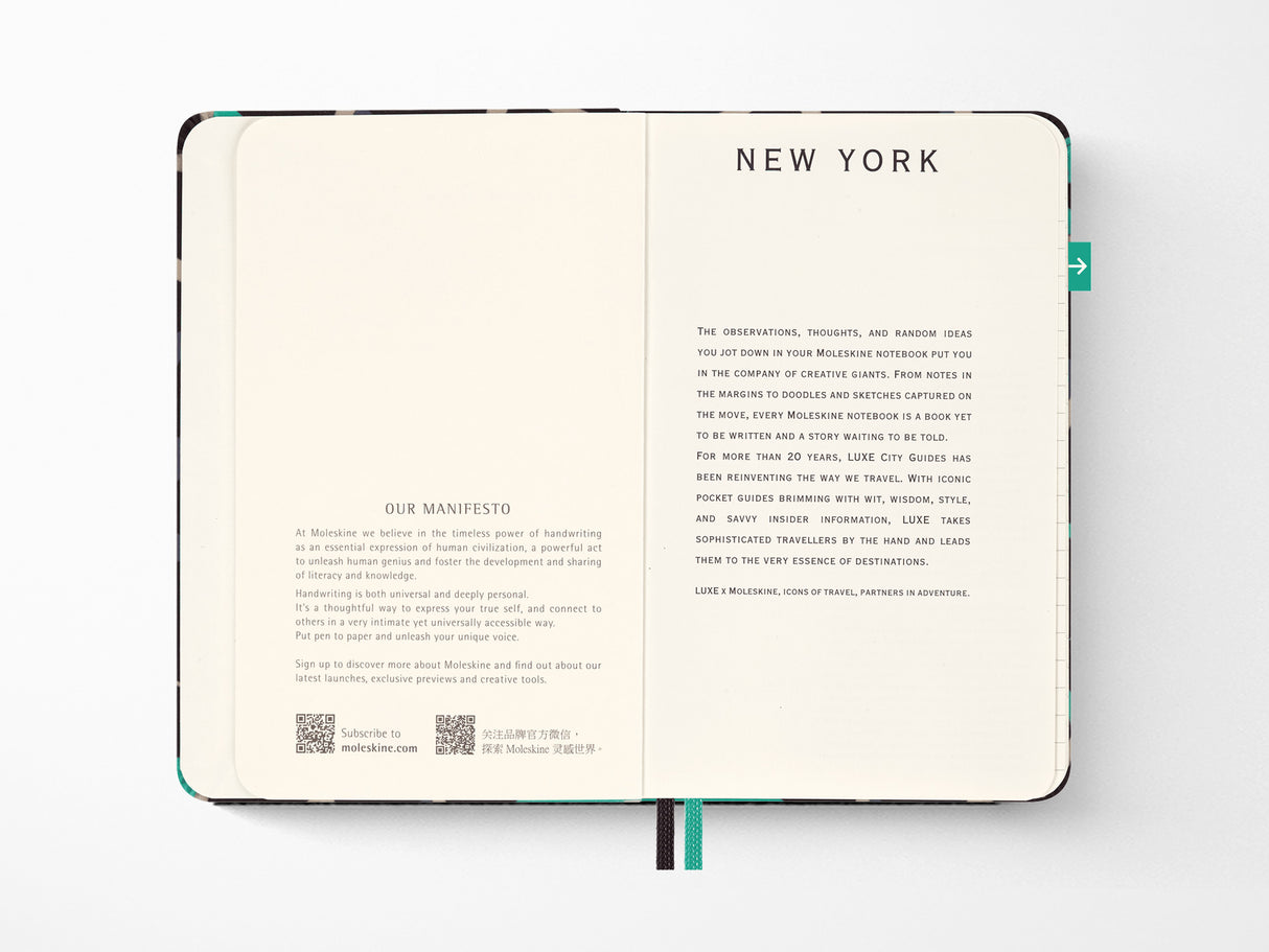 New York Travel Guide LUXE x Moleskine