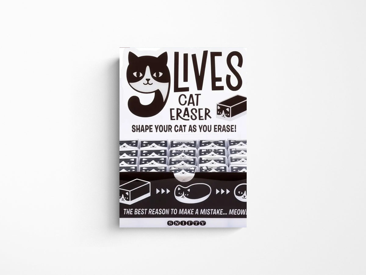 Nine Lives Cat Eraser