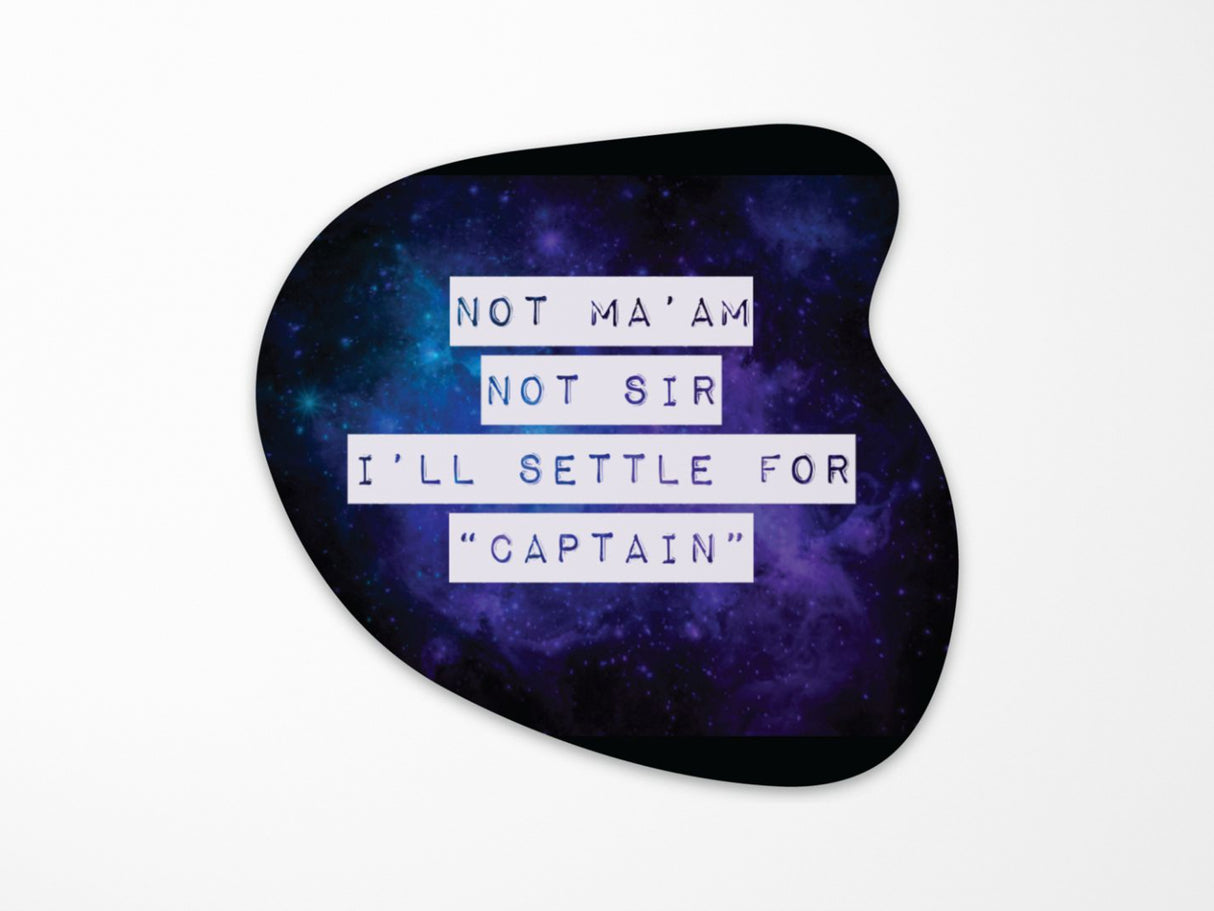 Nonbinary Pride "Captain" Galaxy Vinyl Sticker