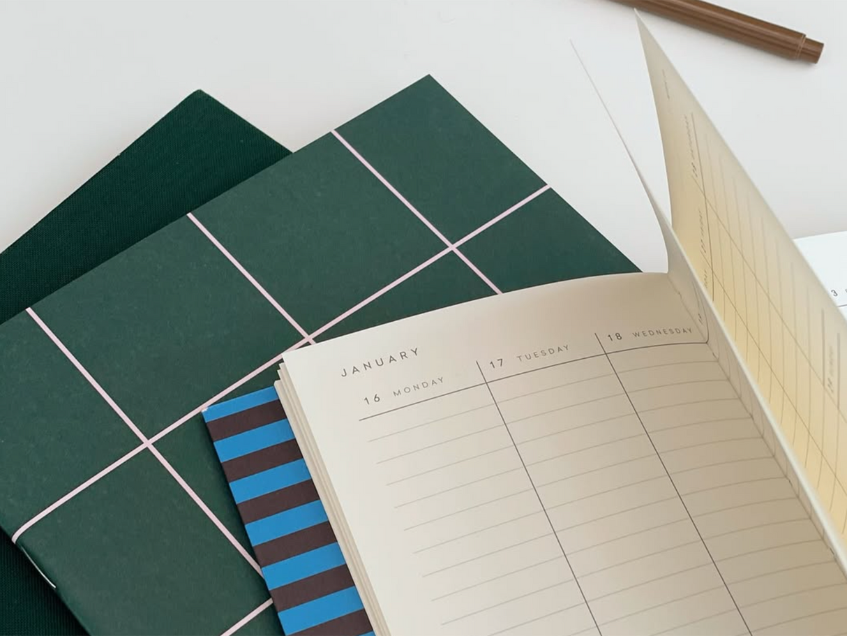 Notem ALVA ANNUAL Journal 2026 - Medium Green Stripes