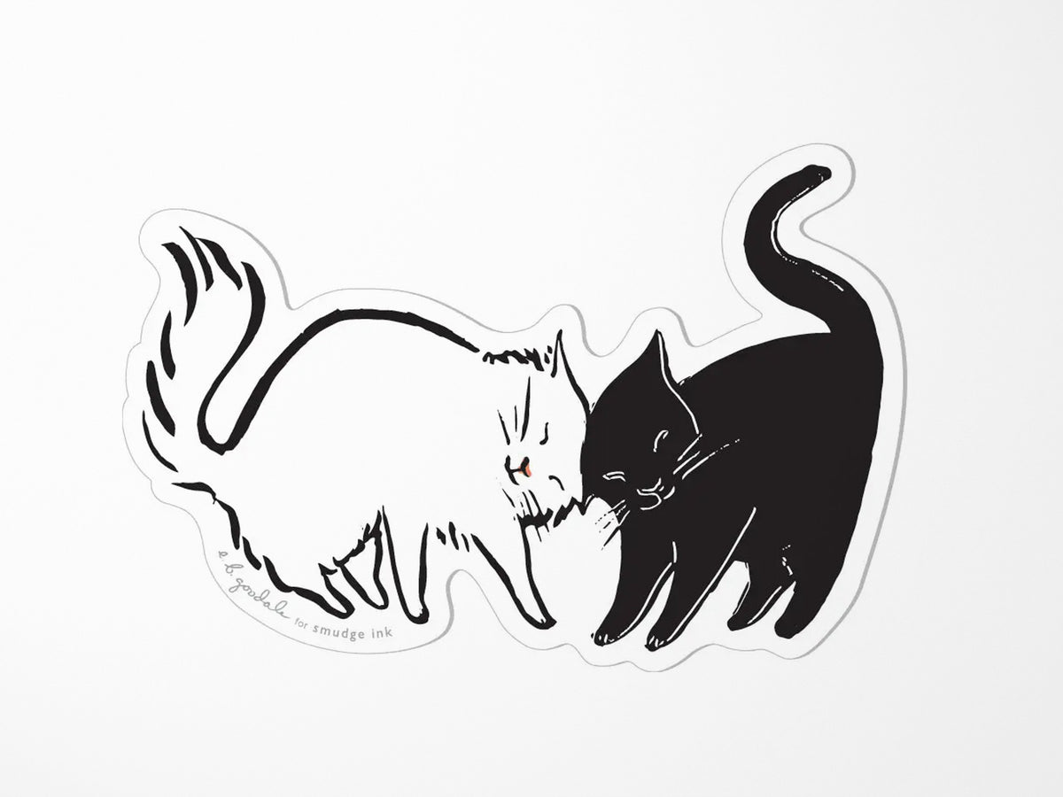Nuzzling Cats Vinyl Sticker