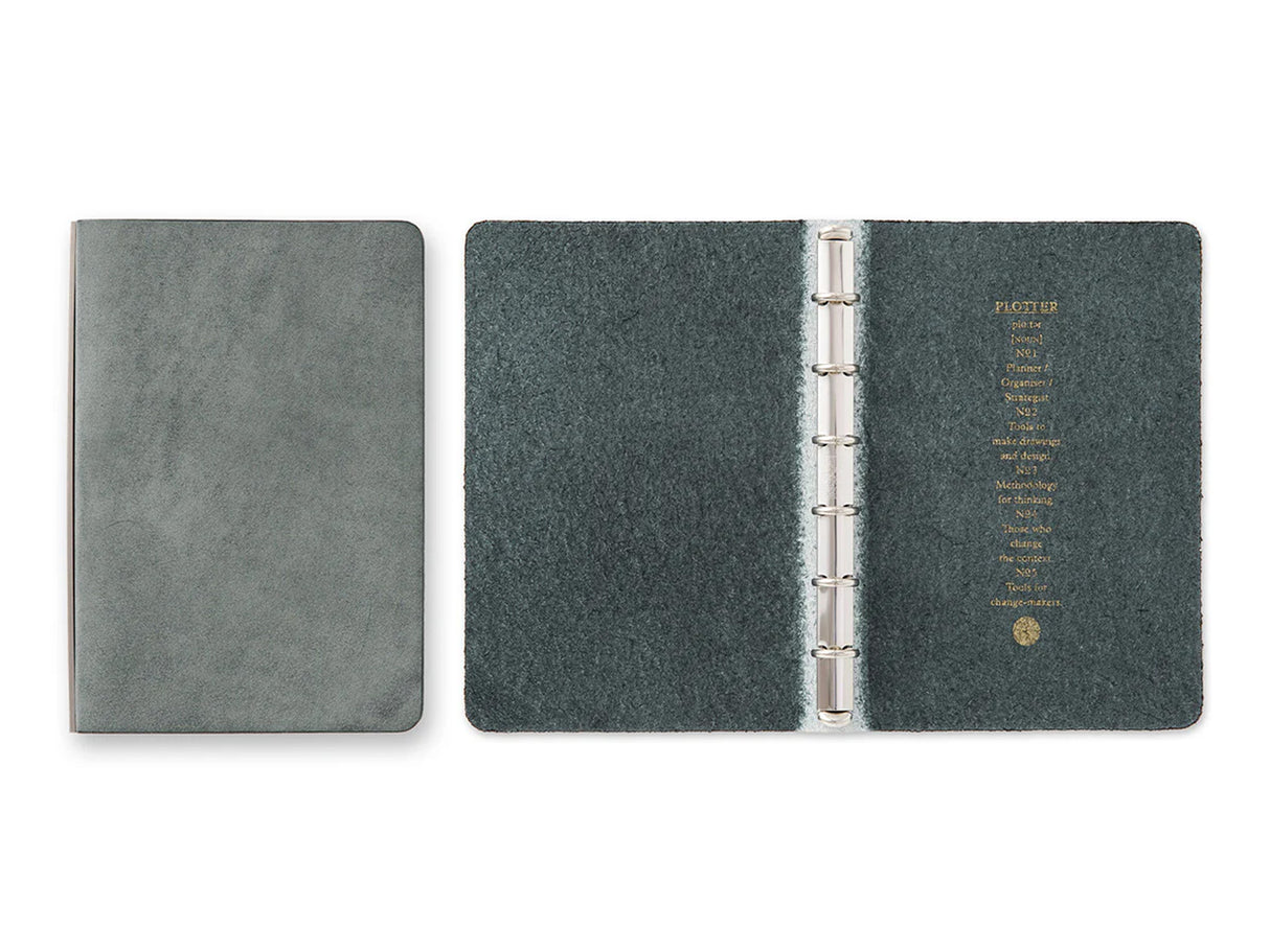 PLOTTER 6 Ring Leather Binder - Mini Shiranami