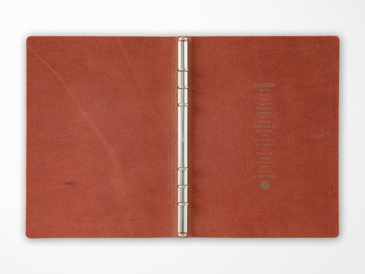 PLOTTER Limited Edition LISCIO Red Leather 6 Ring Leather Binder with Accessories - A5