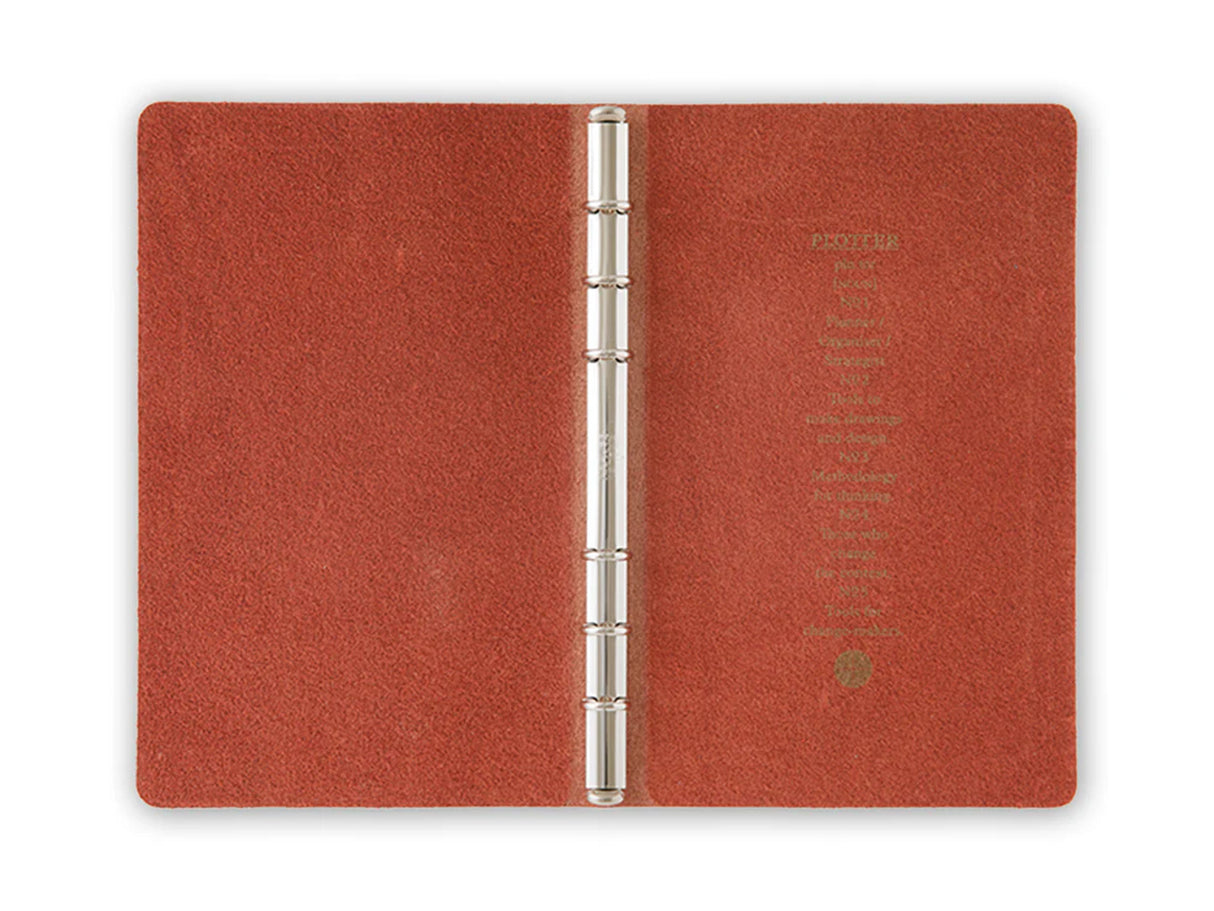 PLOTTER Limited Edition LISCIO Red Leather 6 Ring Leather Binder with Accessories - Bible