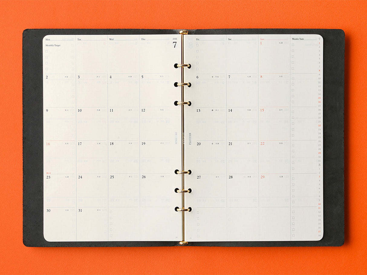 PLOTTER Refill Monthly Schedule Refill 2026 - A5 Size