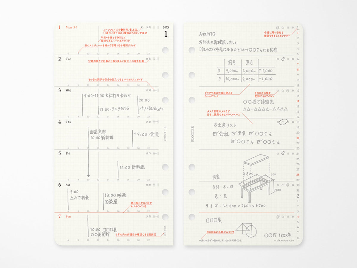 PLOTTER Refill Weekly Schedule Refill 2027 - Bible Size