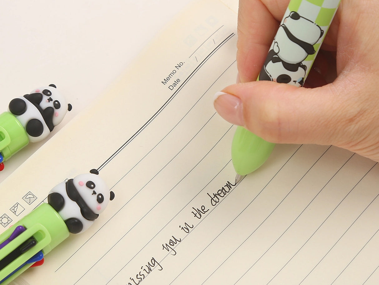 Panda 8-Color Retractable Ball Pen