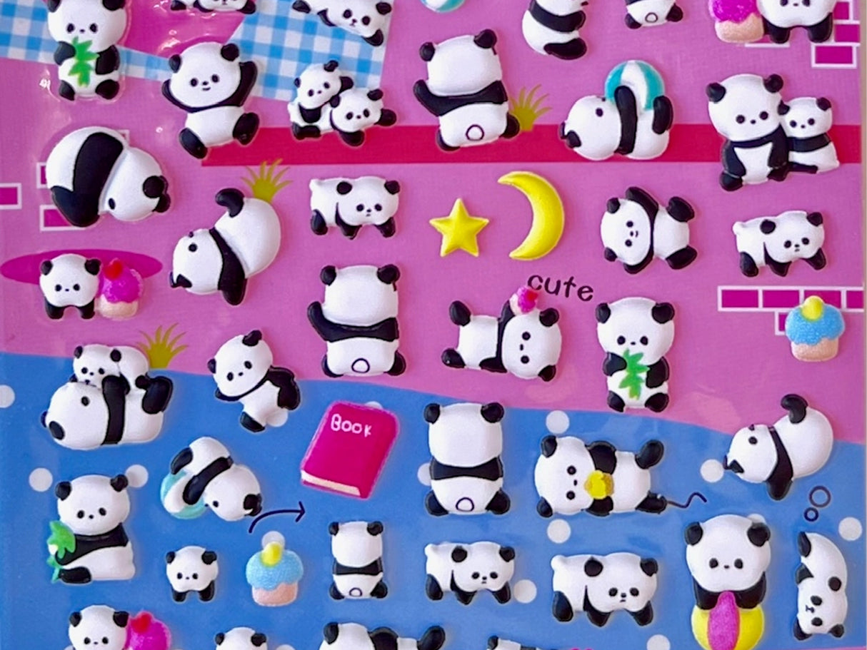 Panda Tiny Puffy Sticker Sheet