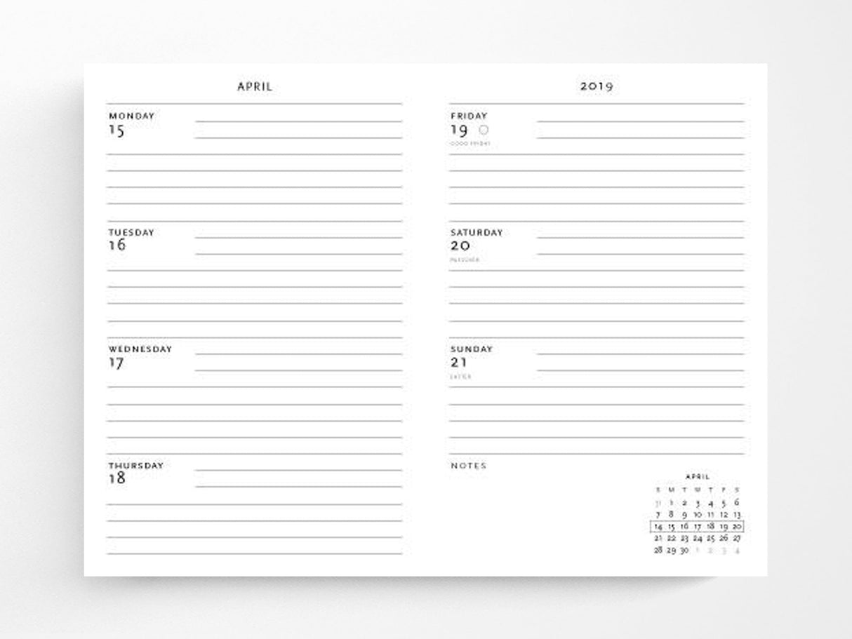 Paperblanks 2026 Weekly Planner Midi Flexi Vertical - Skybird