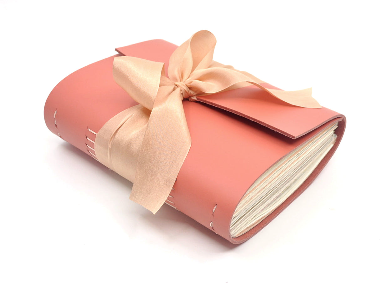 Peach Blossom One of a Kind Leather Journal
