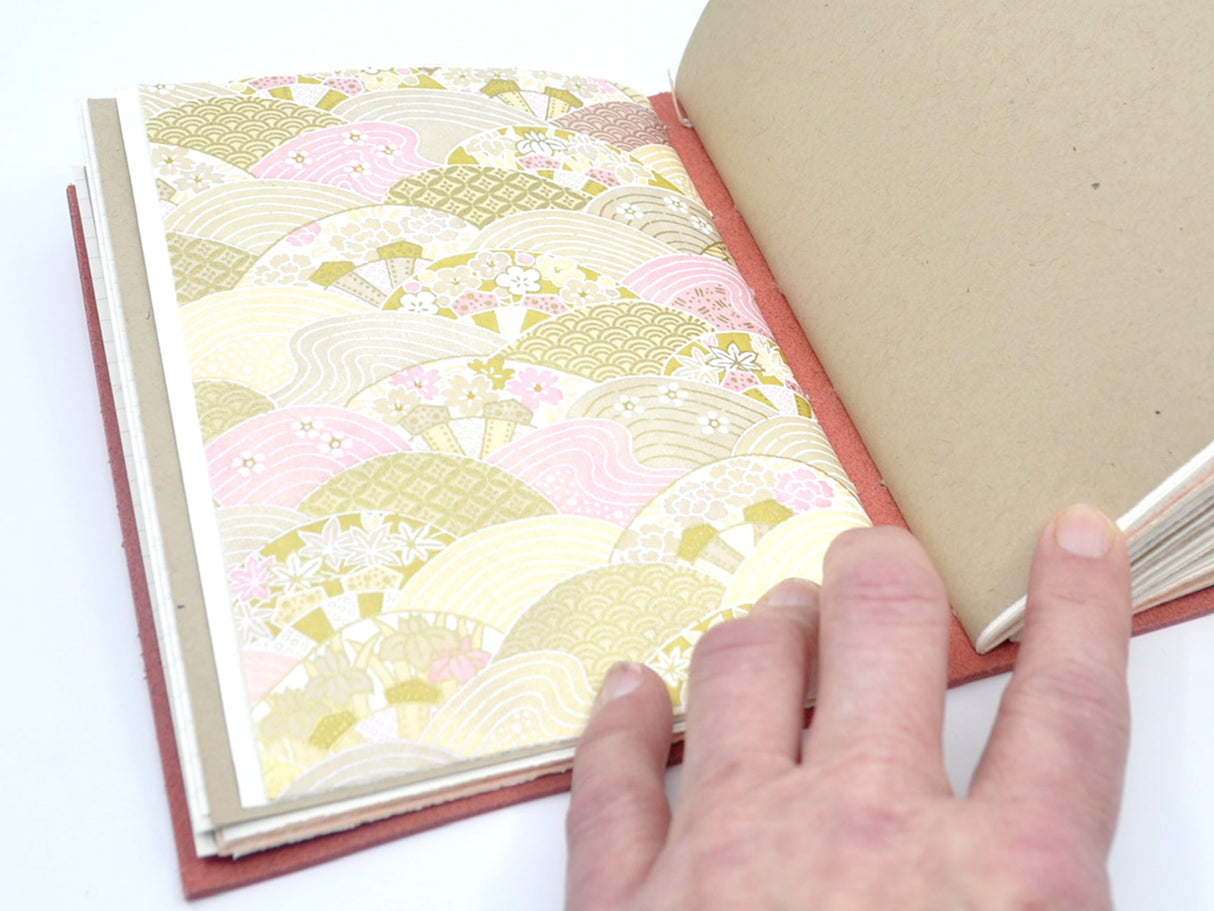 Peach Blossom One of a Kind Leather Journal
