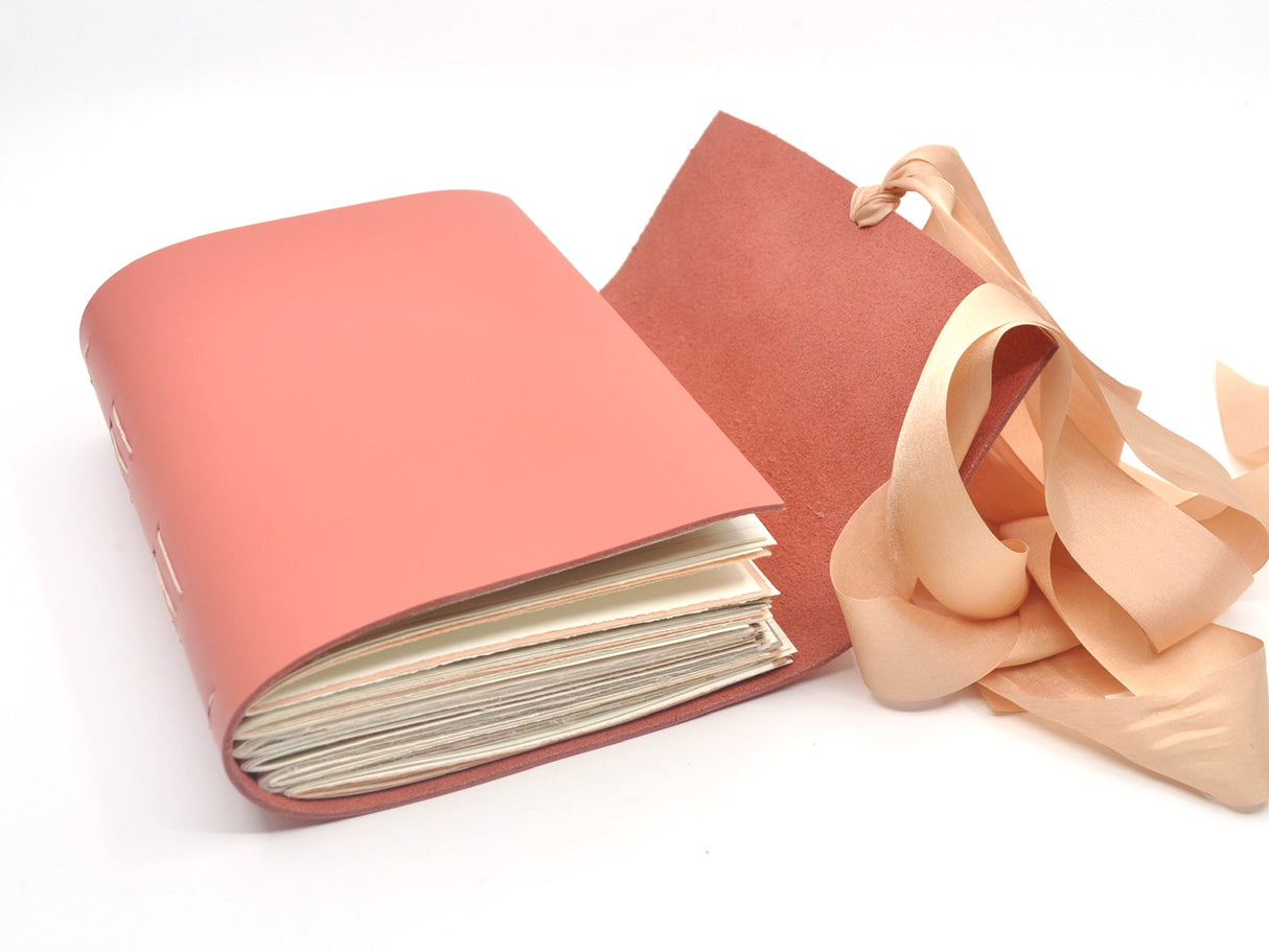 Peach Blossom One of a Kind Leather Journal