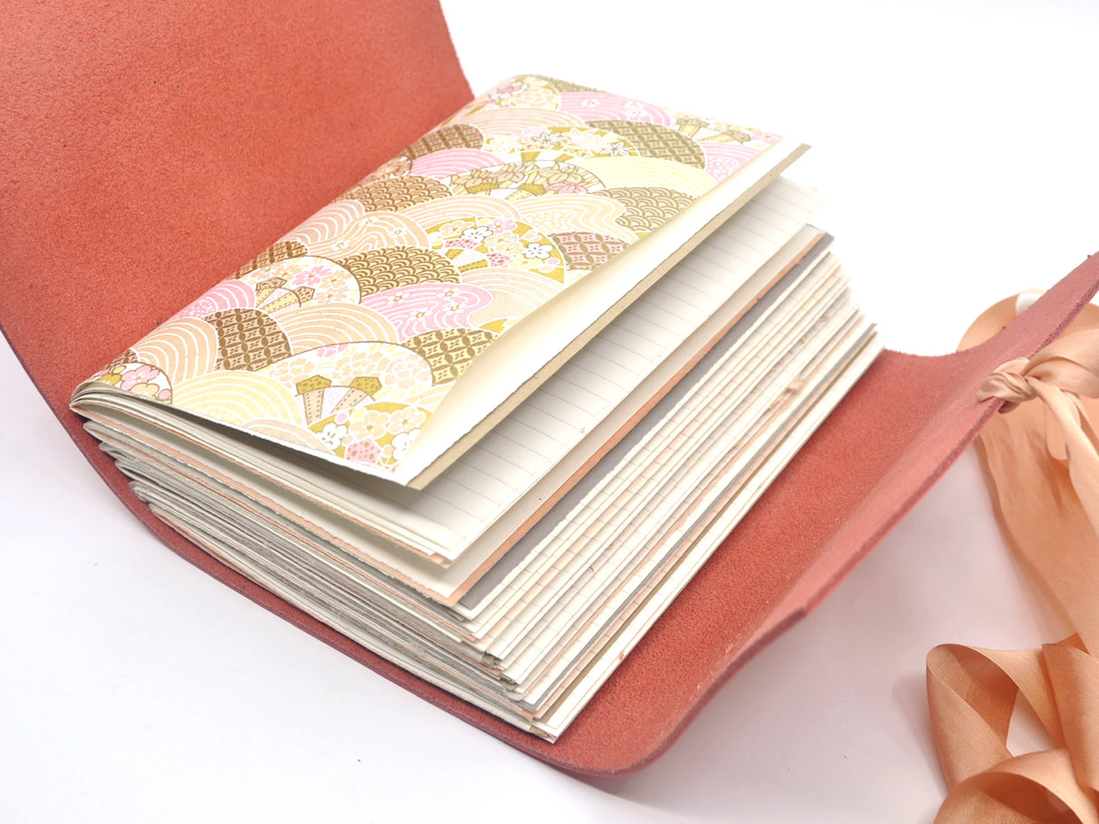 Peach Blossom One of a Kind Leather Journal