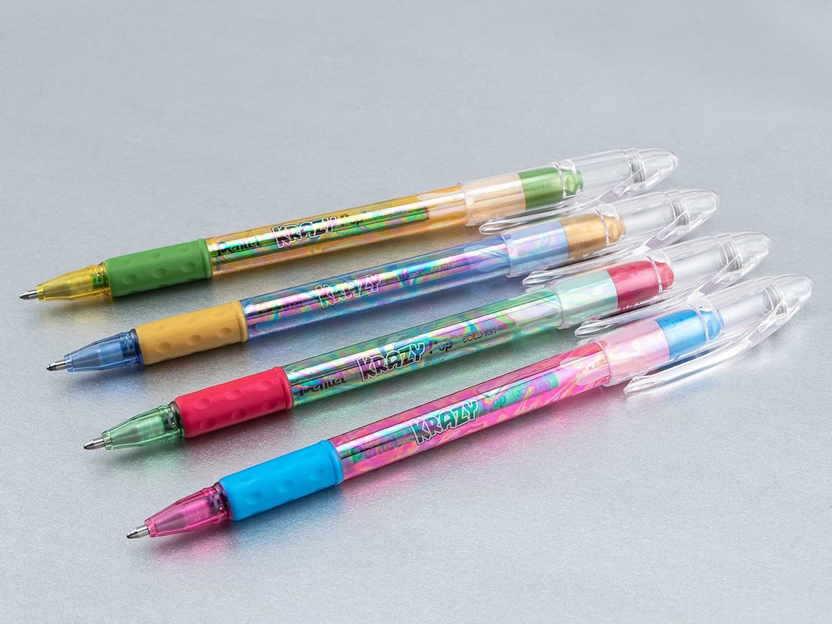 Pentel Krazy Pop Iridescent Metallic Gel Pens - Set of 4