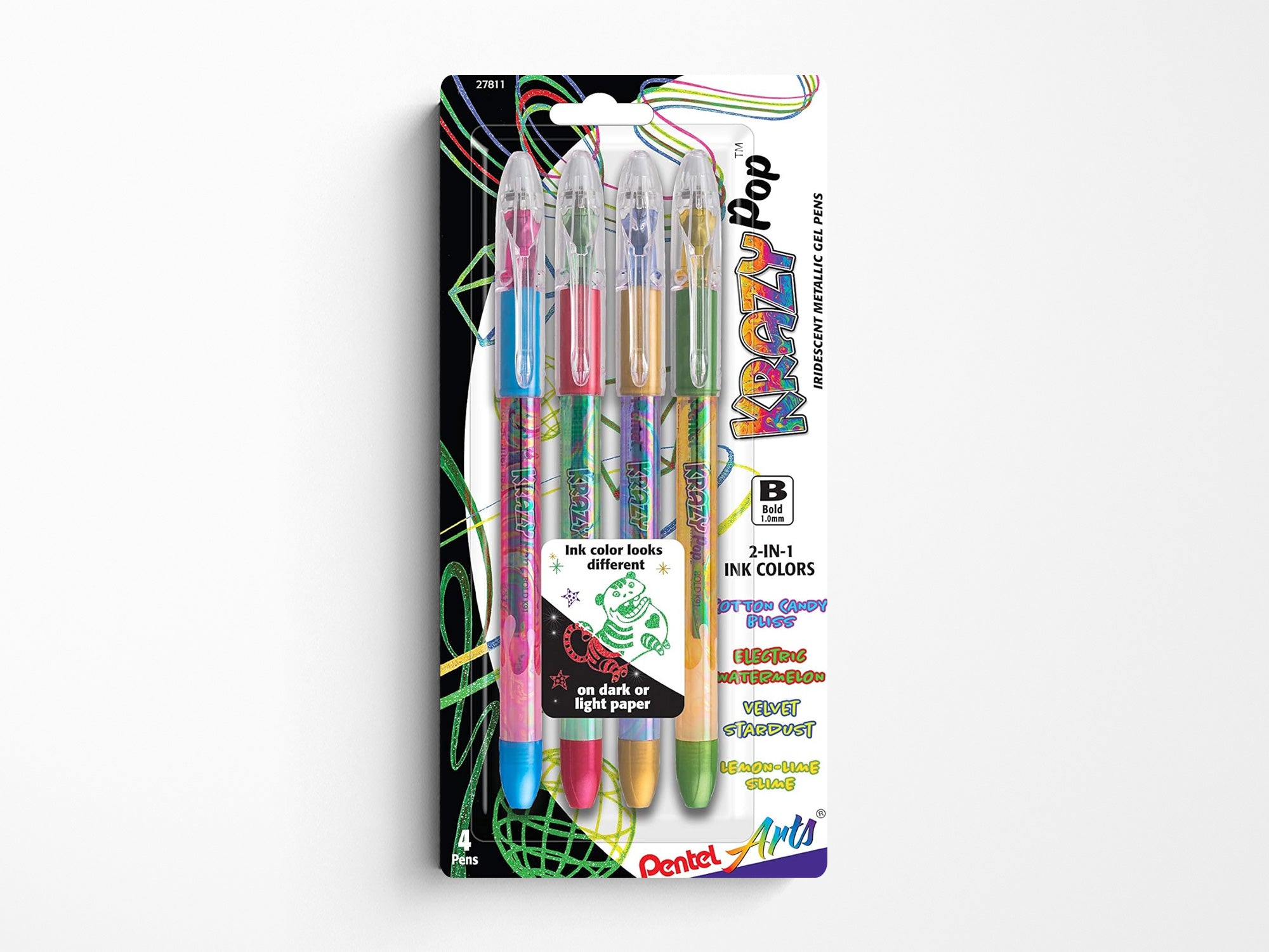 Pentel Krazy Pop Iridescent Metallic Gel Pens - Set of 4 – Jenni