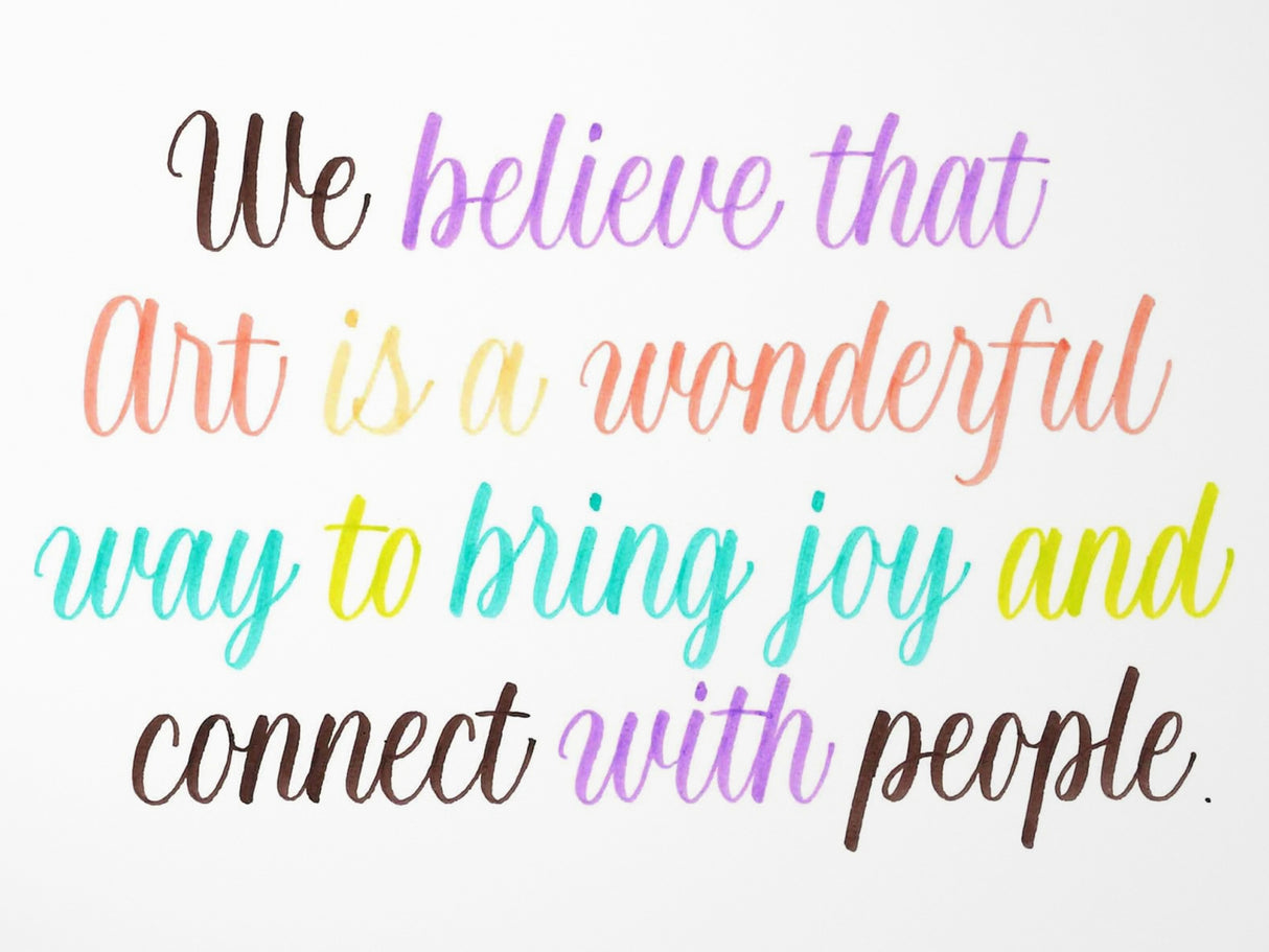 Pentel Sign Pen Brush - Set of 6 Dark Pastels