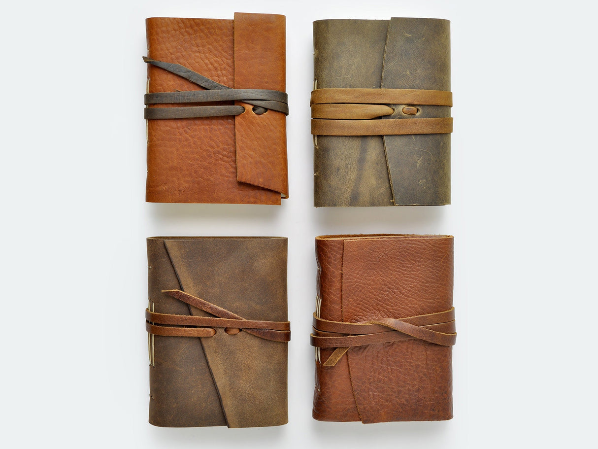 Personalized Hand Sewn Leather Pocket Journal