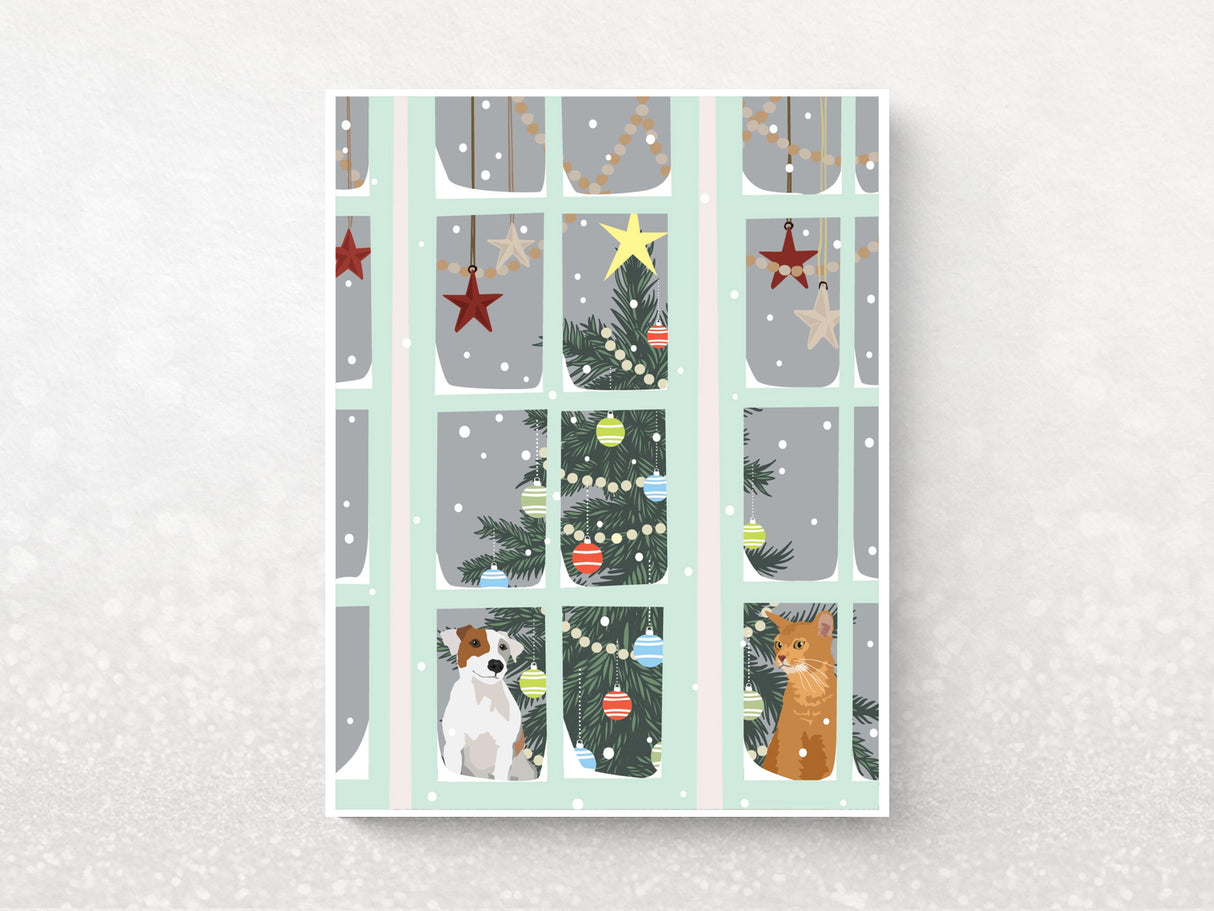 Pets in the Window Holiday Greeting Cards, Box of 8