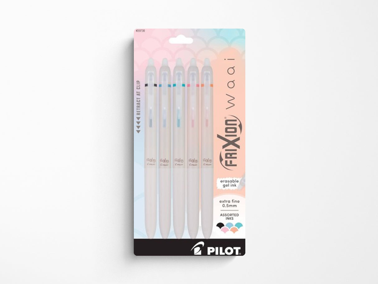 Pilot Frixion Waai Erasable Gel Pens - Set of 5