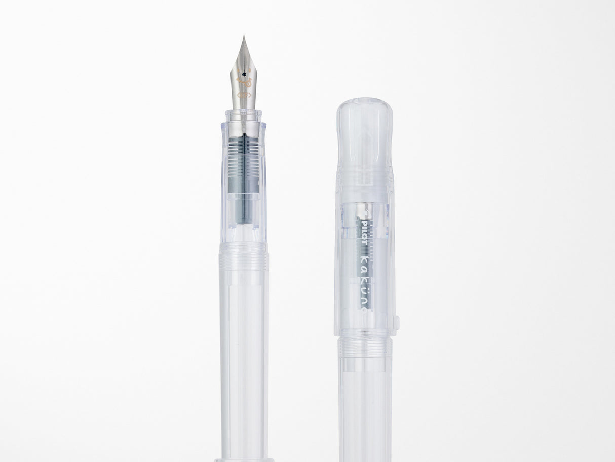 Pilot Kakuno Fountain Pen - Extra Fine - Clear Barrel