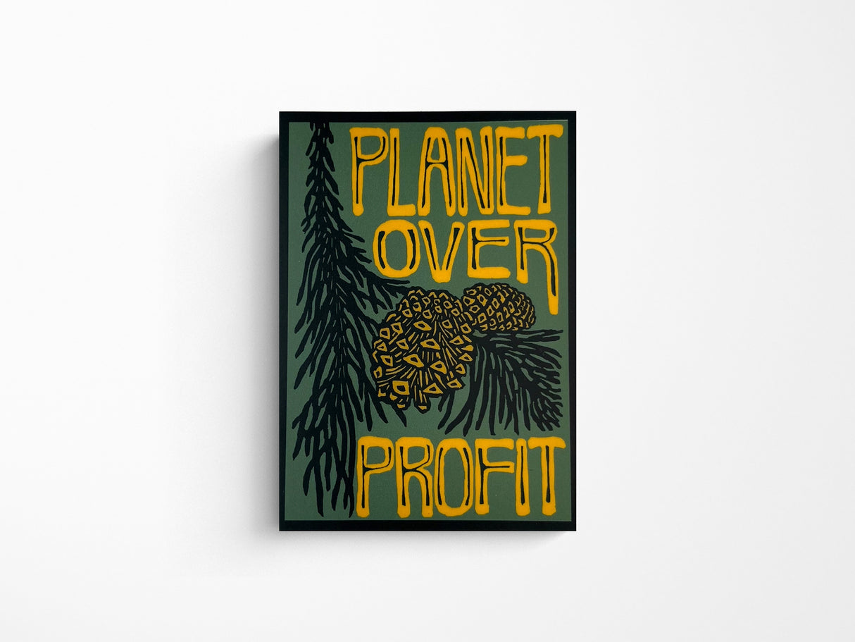 Planet Over Profit Vinyl Sticker