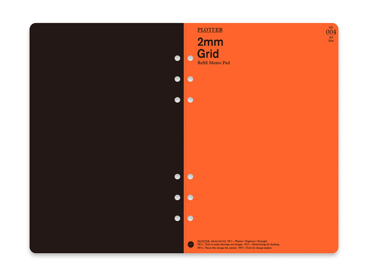 PLOTTER Refill Memo Pad 2mm Grid - A5 Size