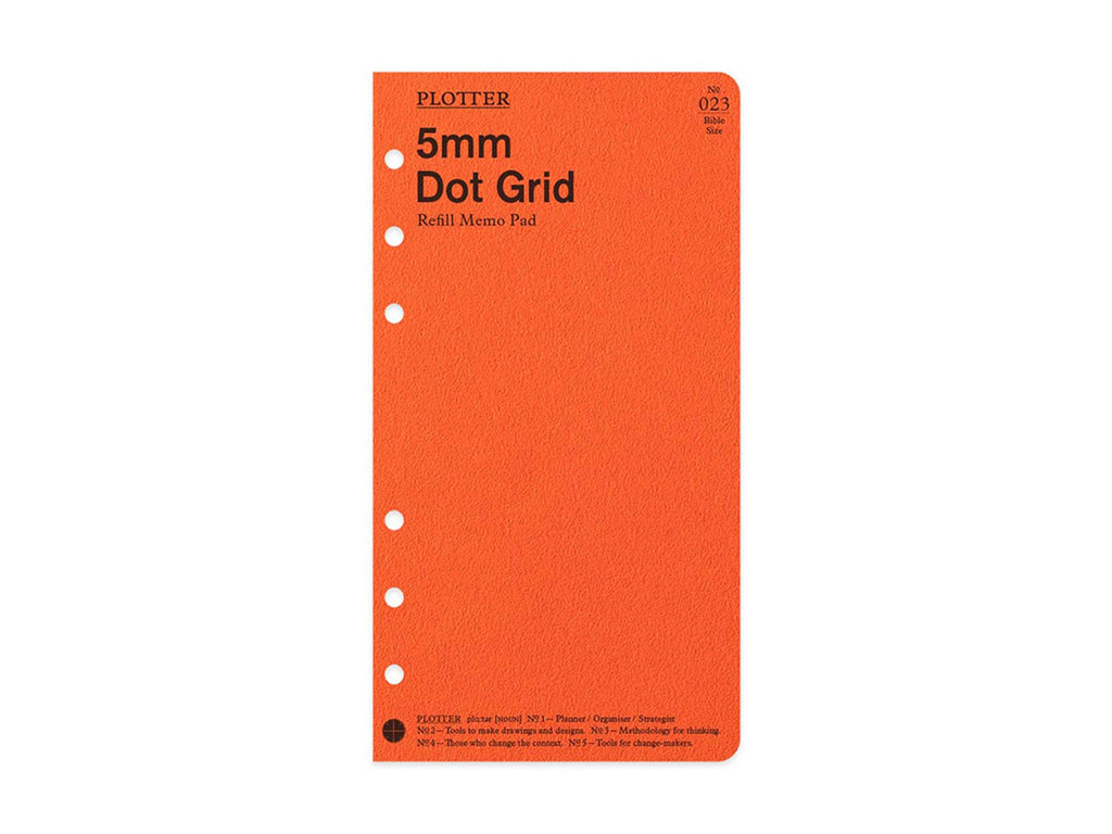 PLOTTER Refill Memo Pad Dot Grid - Bible Size