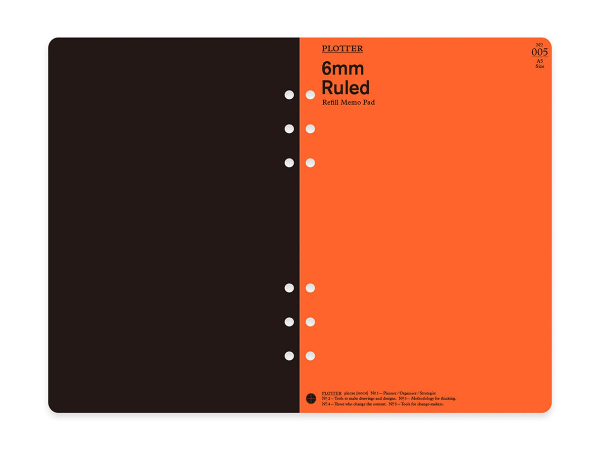 PLOTTER Refill Memo Pad Ruled - A5 Size
