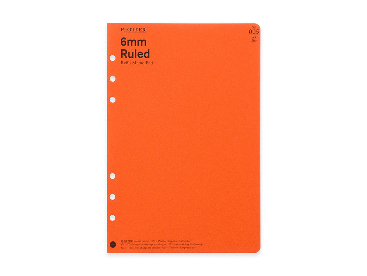PLOTTER Refill Memo Pad Ruled - A5 Size