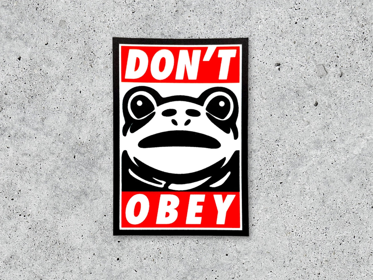 Portland Frog "Don't Obey" Vinyl Sticker
