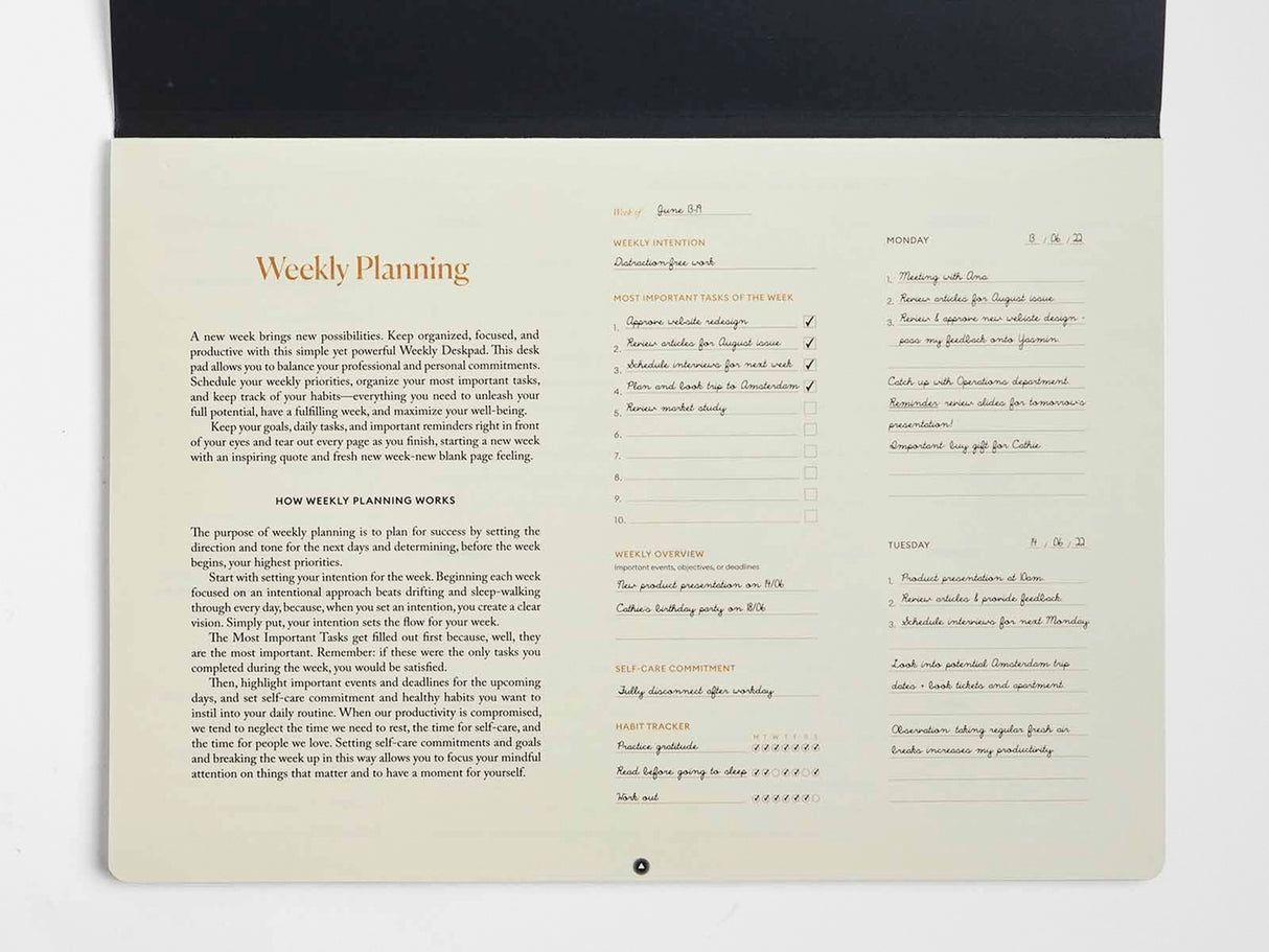 Productivity Planner Weekly Desk Pad