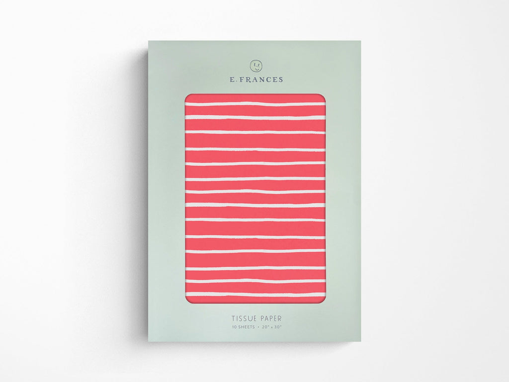 Red Stripes Tissue Paper