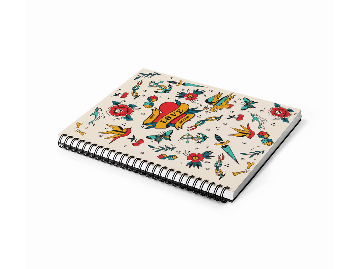 Retro 51 Ink-Love-Repeat Medium Spiral Sketchbook