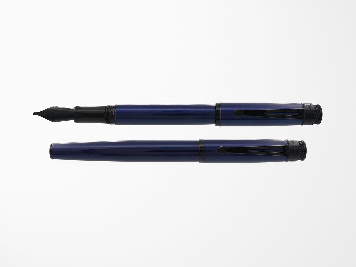 Retro 51 Stealth Lacquer Fountain Pen - Blue Black