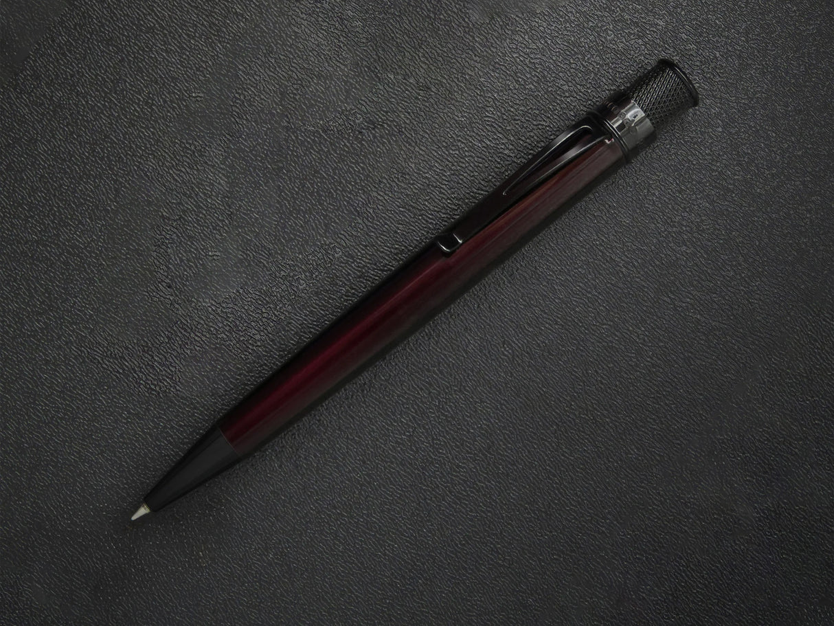 Retro 51 Tornado Rollerball Pen - Stealth Lacquer Black Cherry