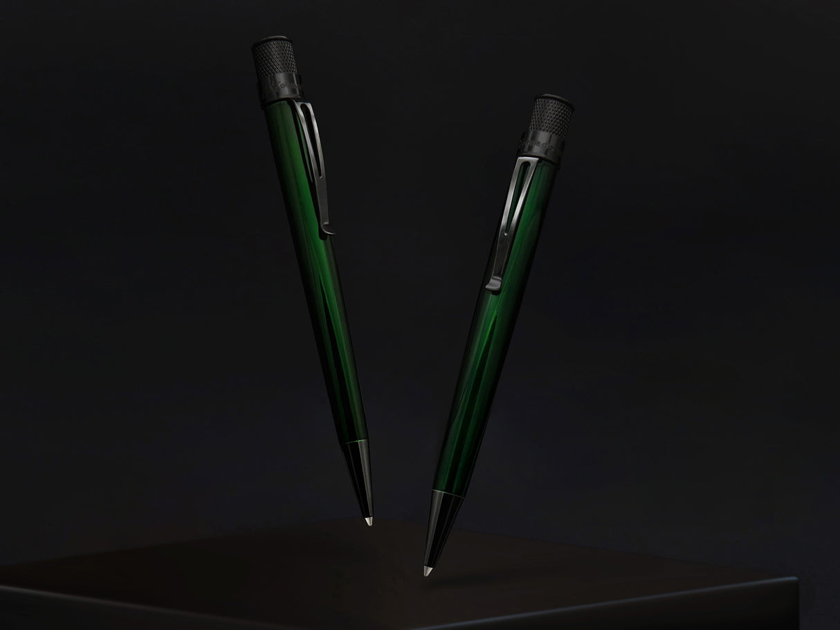Retro 51 Tornado Rollerball Pen Stealth Lacquer - Emerald Green