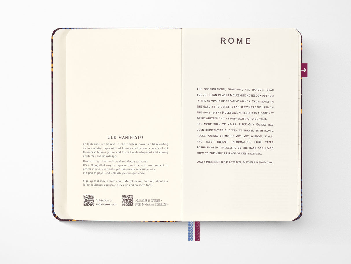 Rome Travel Guide LUXE x Moleskine